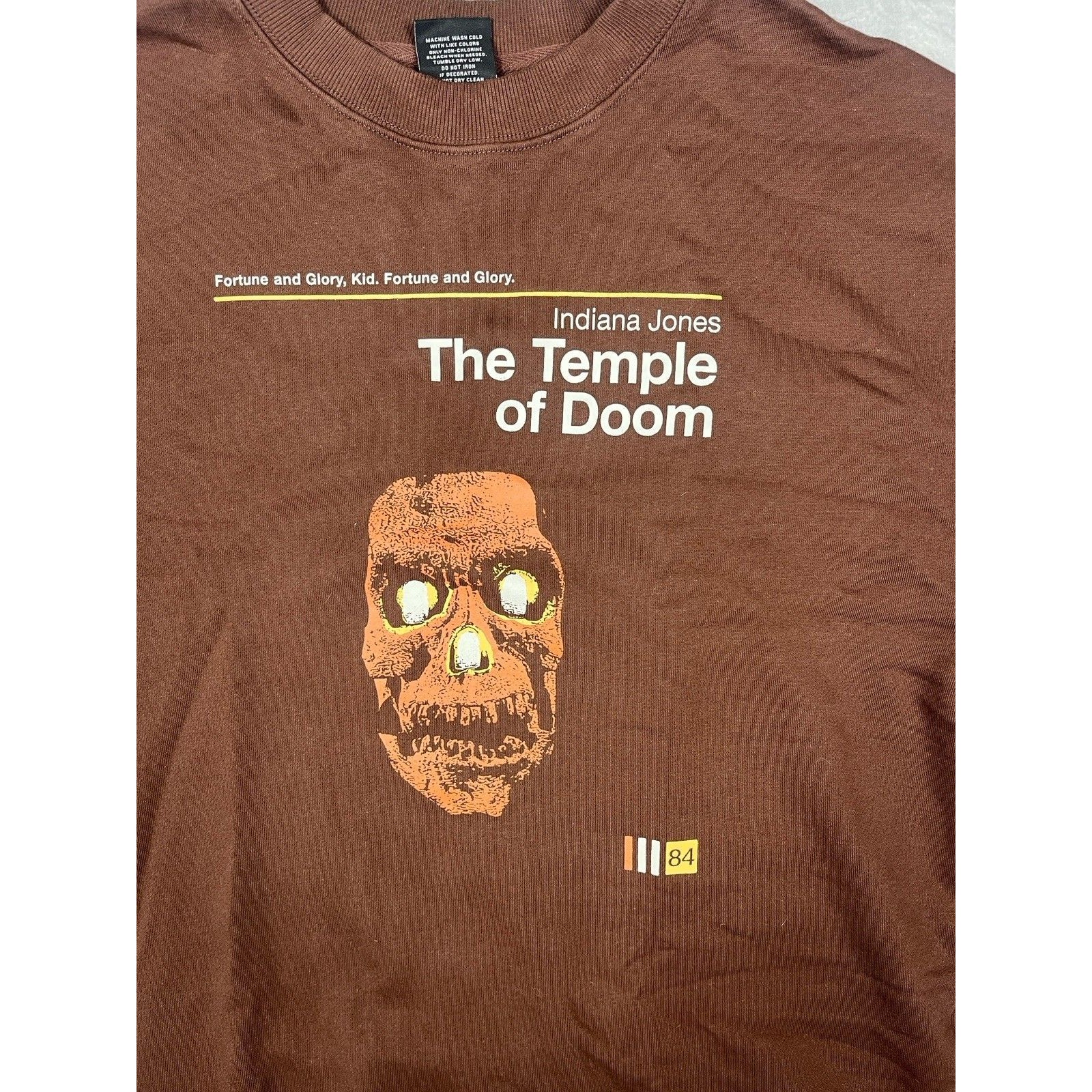 Indiana Jones Temple Of Doom Crewneck Sweatshirt Mens L Brown Heroes & Villains — image 2 of 8